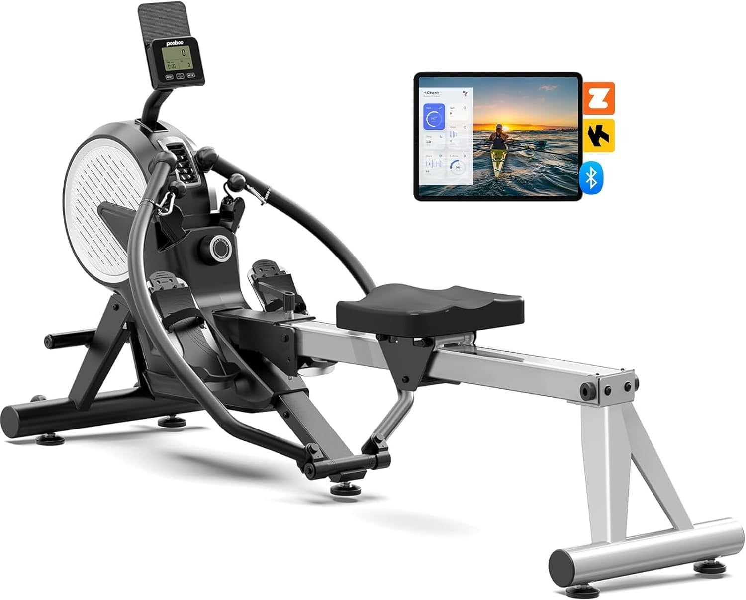 Dual Resistance Foldable Rowing Machine for Home