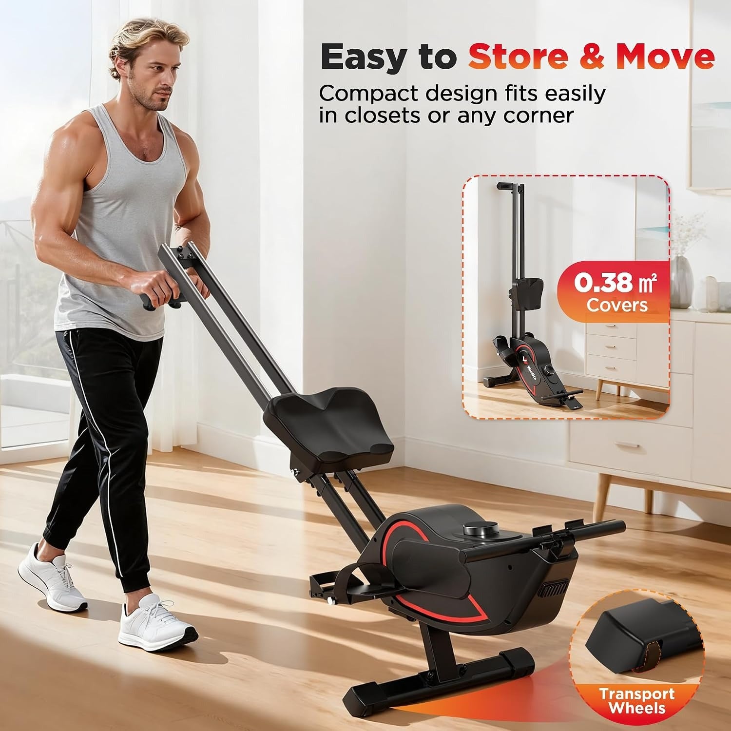 Magnetic Rowing Machine for Home Quiet Rower