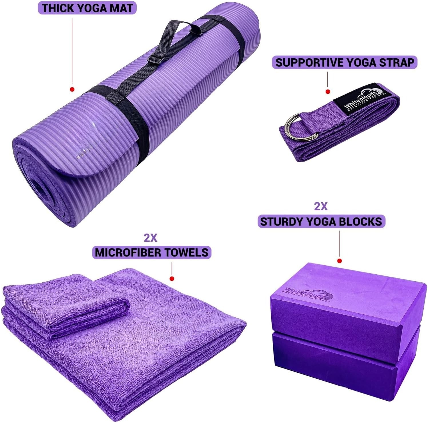 7-Piece Yoga Mat Starter Kit