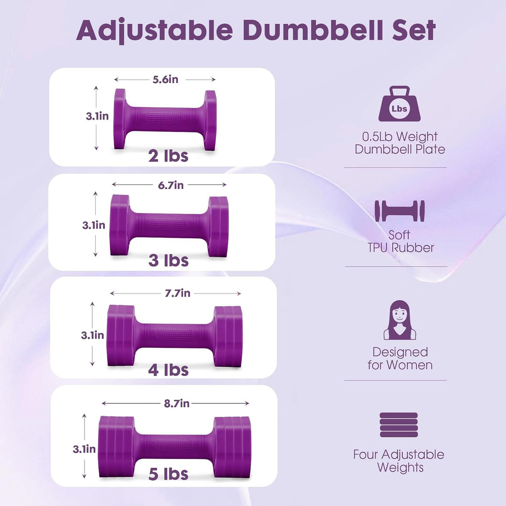 4 in 1 Adjustable Dumbbell Set