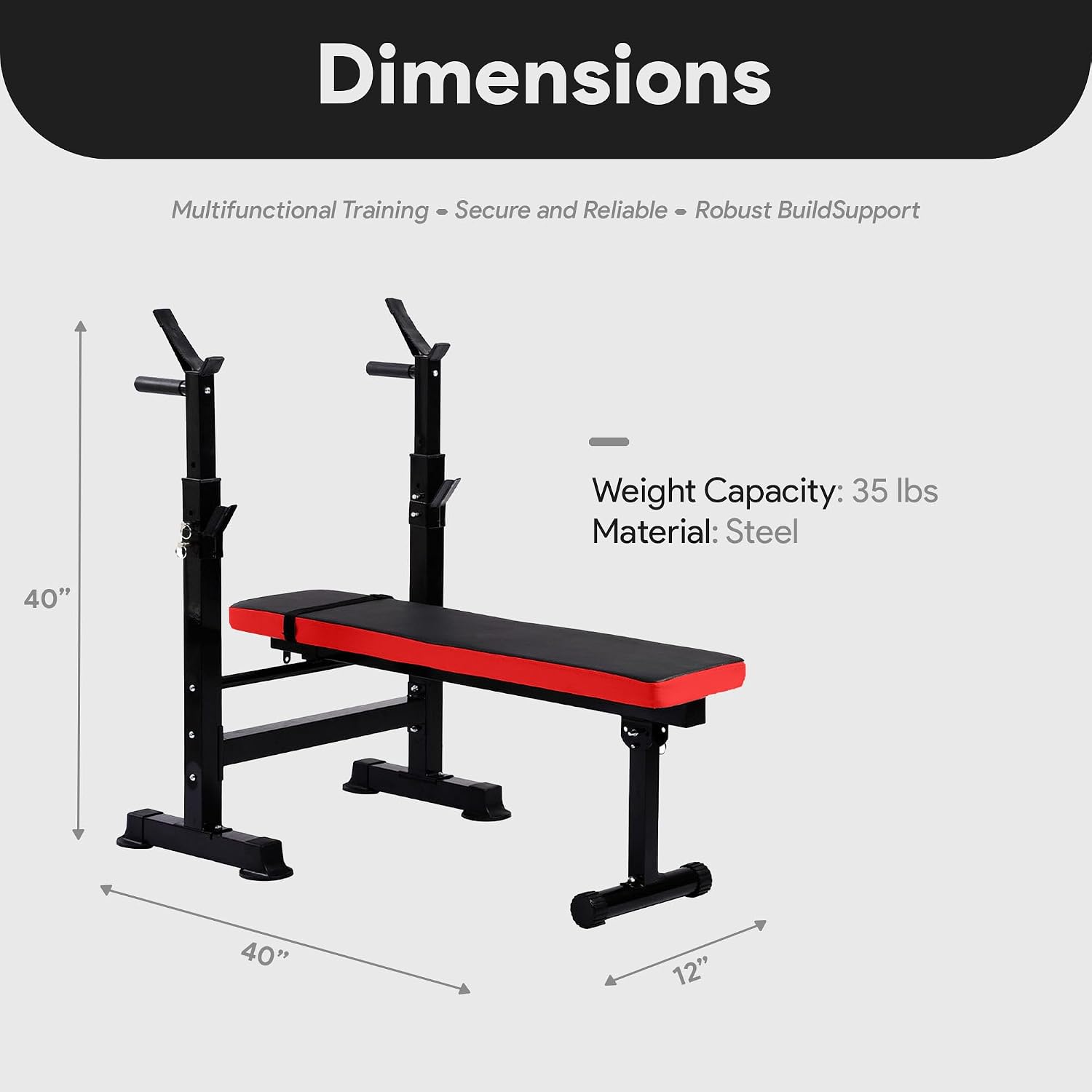 Weight Bench with Barbell Holder