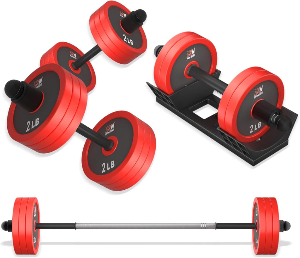 Dumbbell Set with Barbell Connector