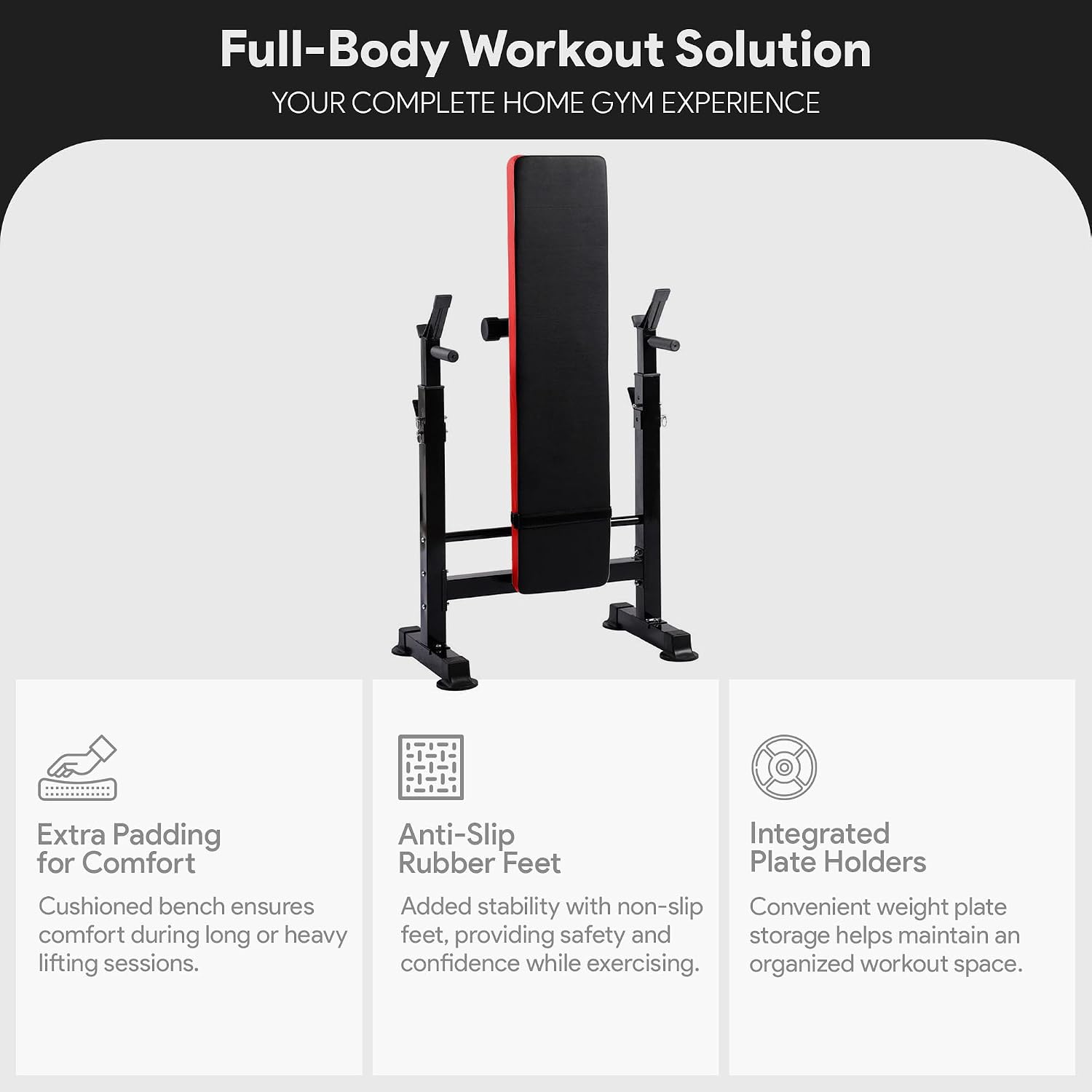 Weight Bench with Barbell Holder