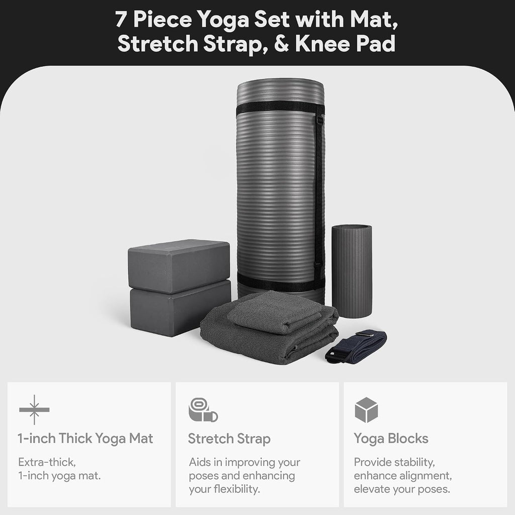 7-Piece Extra Thick Yoga Starter Kit