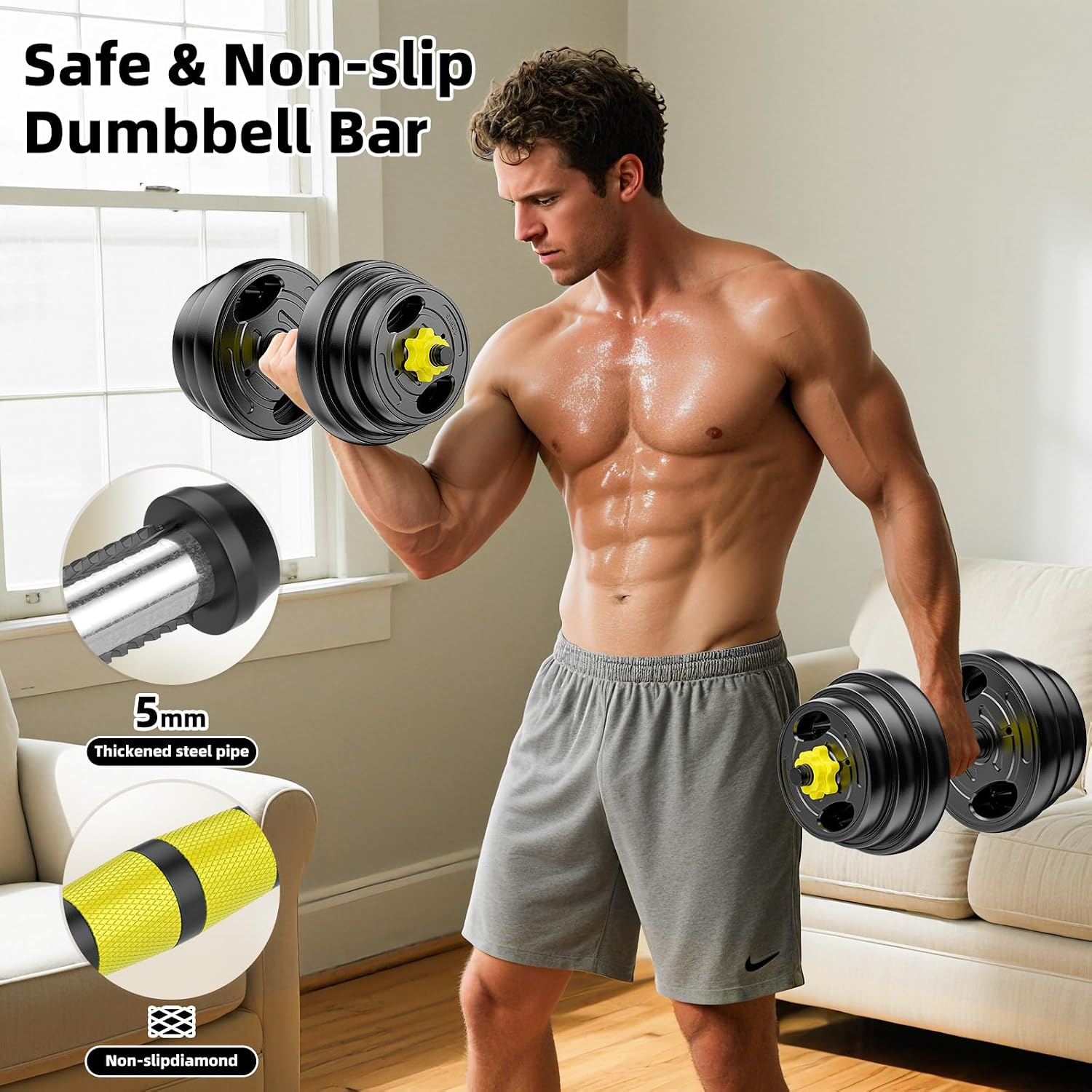 4 in 1 Adjustable Dumbbell Weight Set