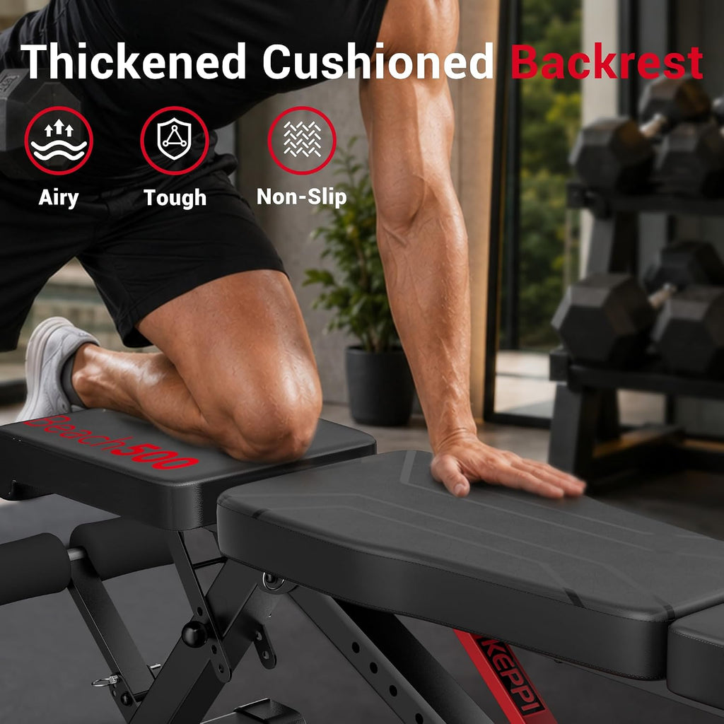 900LB Adjustable Foldable Weight Bench