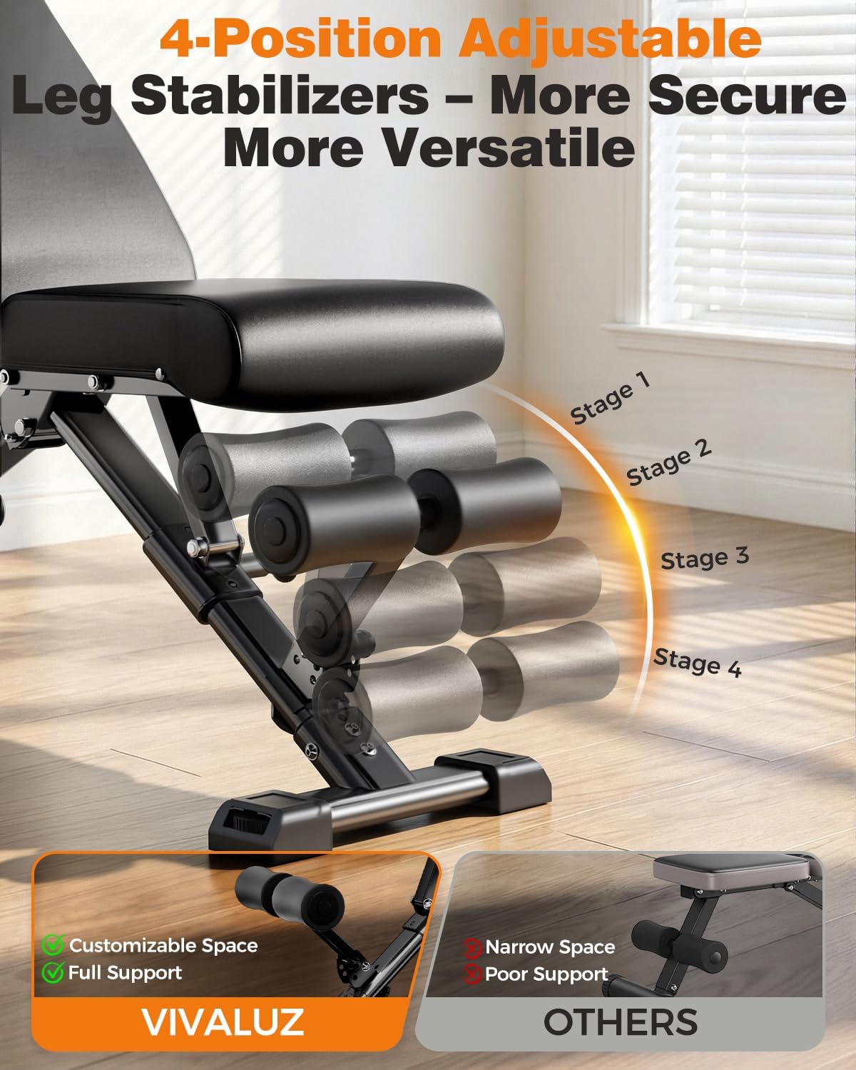 Foldable Adjustable FID Weight Bench
