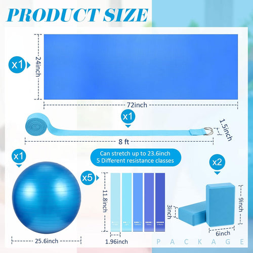 10 Pcs Yoga Starter Kit Set