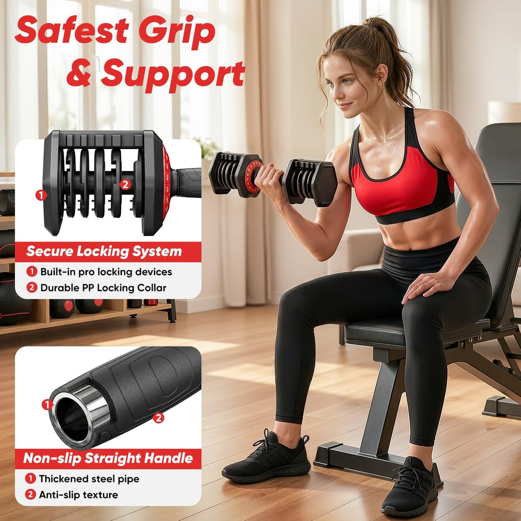 18-in-1 Adjustable Dumbbell Set