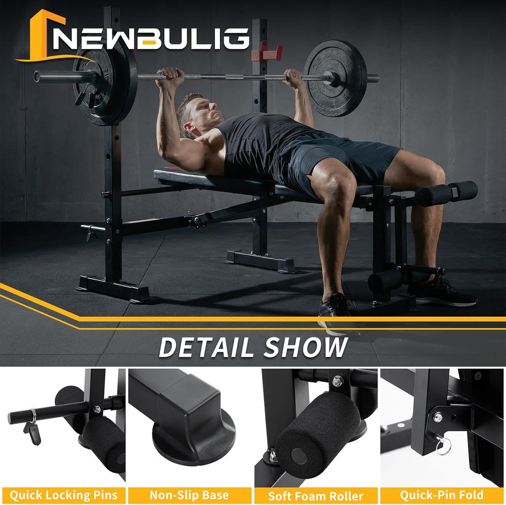 Adjustable Foldable Weight Bench Set