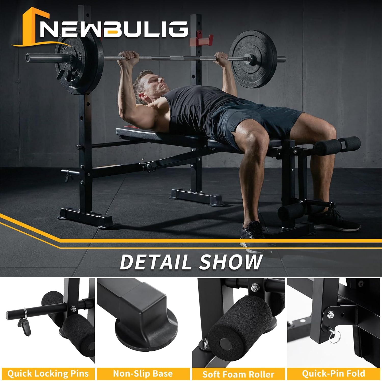 Adjustable Foldable Weight Bench Set