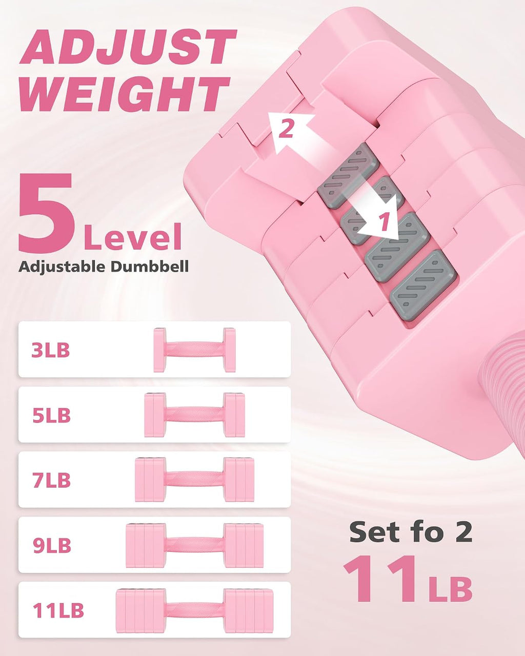 Adjustable Dumbbell Set of 2