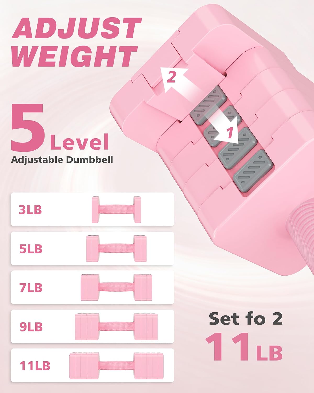 Adjustable Dumbbell Set of 2