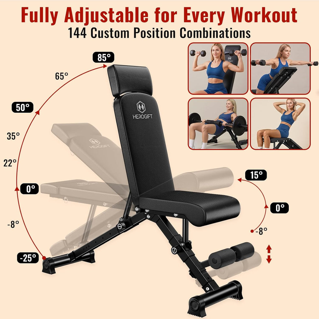 Adjustable Foldable Weight Bench