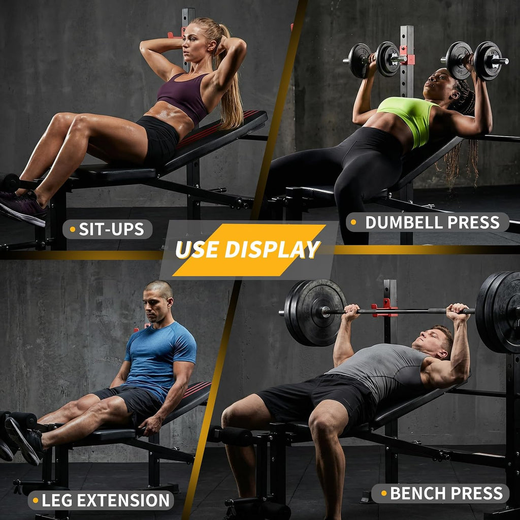 Adjustable Foldable Weight Bench Set