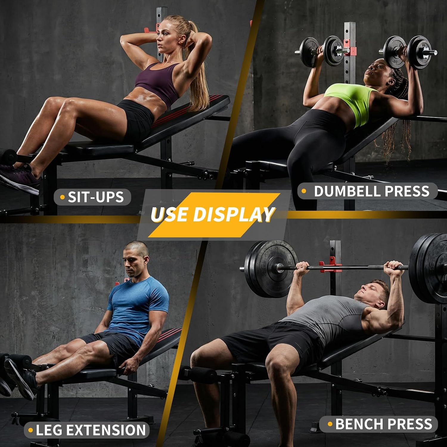 Adjustable Foldable Weight Bench Set