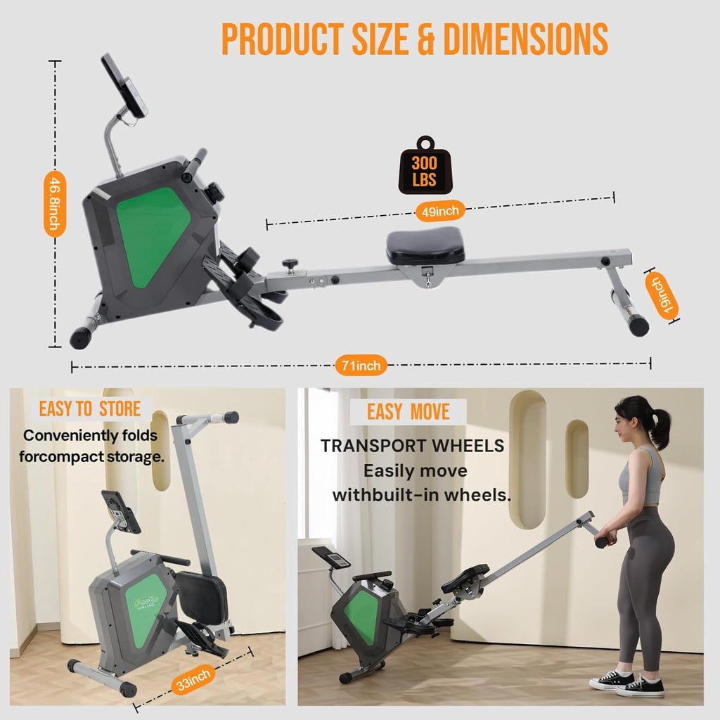Magnetic Foldable Rowing Machine