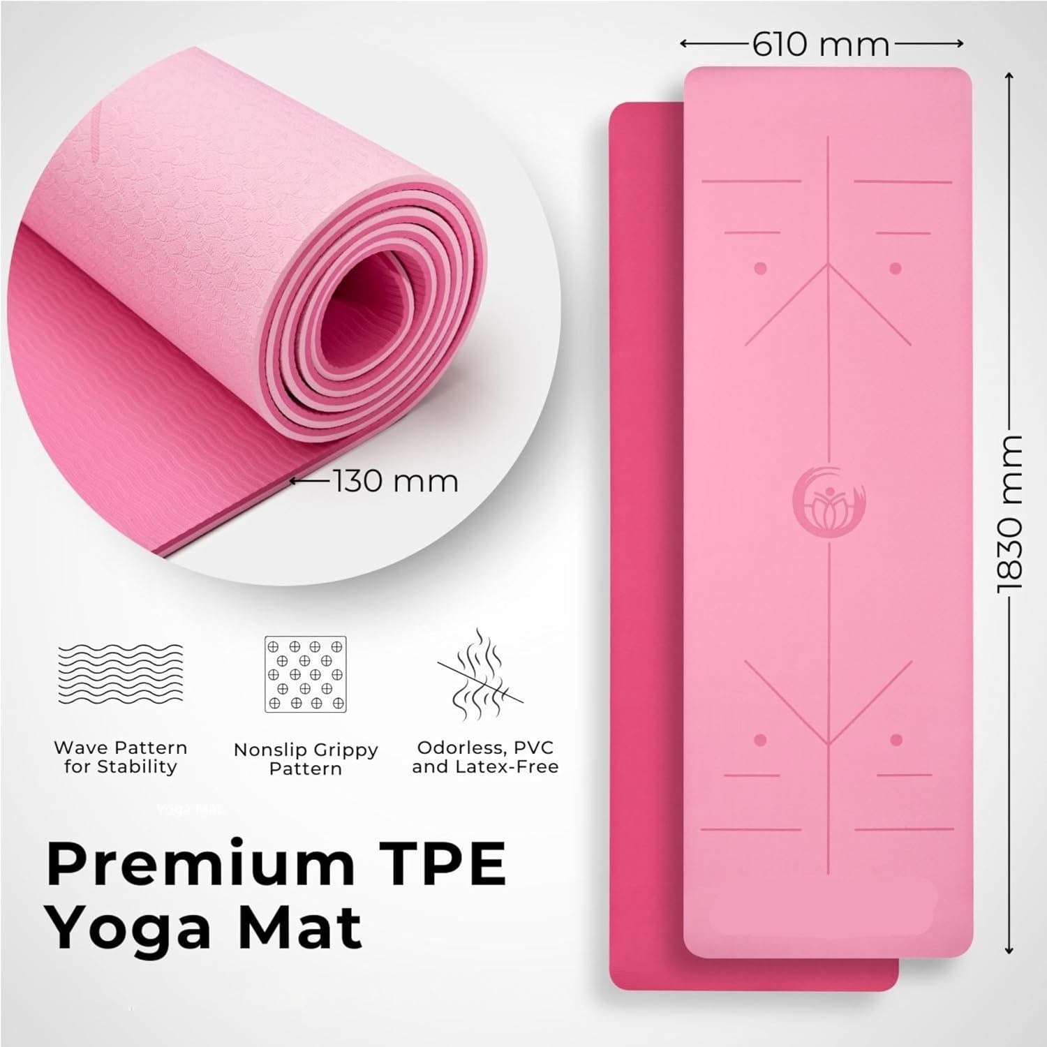 Slip Yoga Mat with Carry Bag