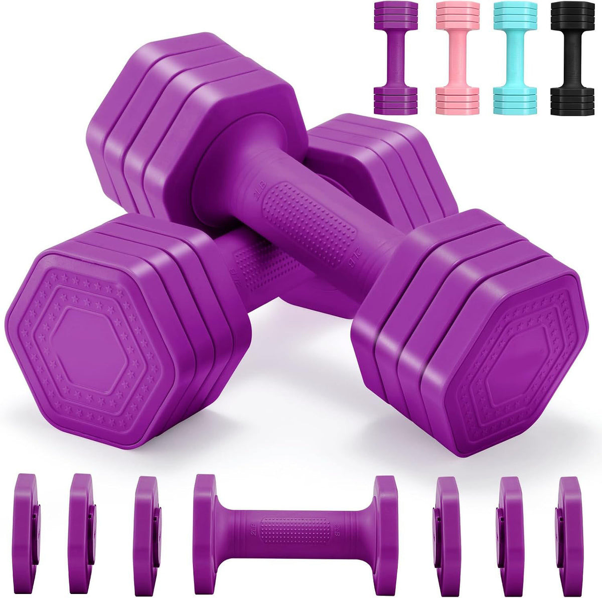 4 in 1 Adjustable Dumbbell Set