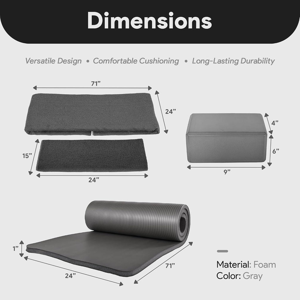 7-Piece Extra Thick Yoga Starter Kit