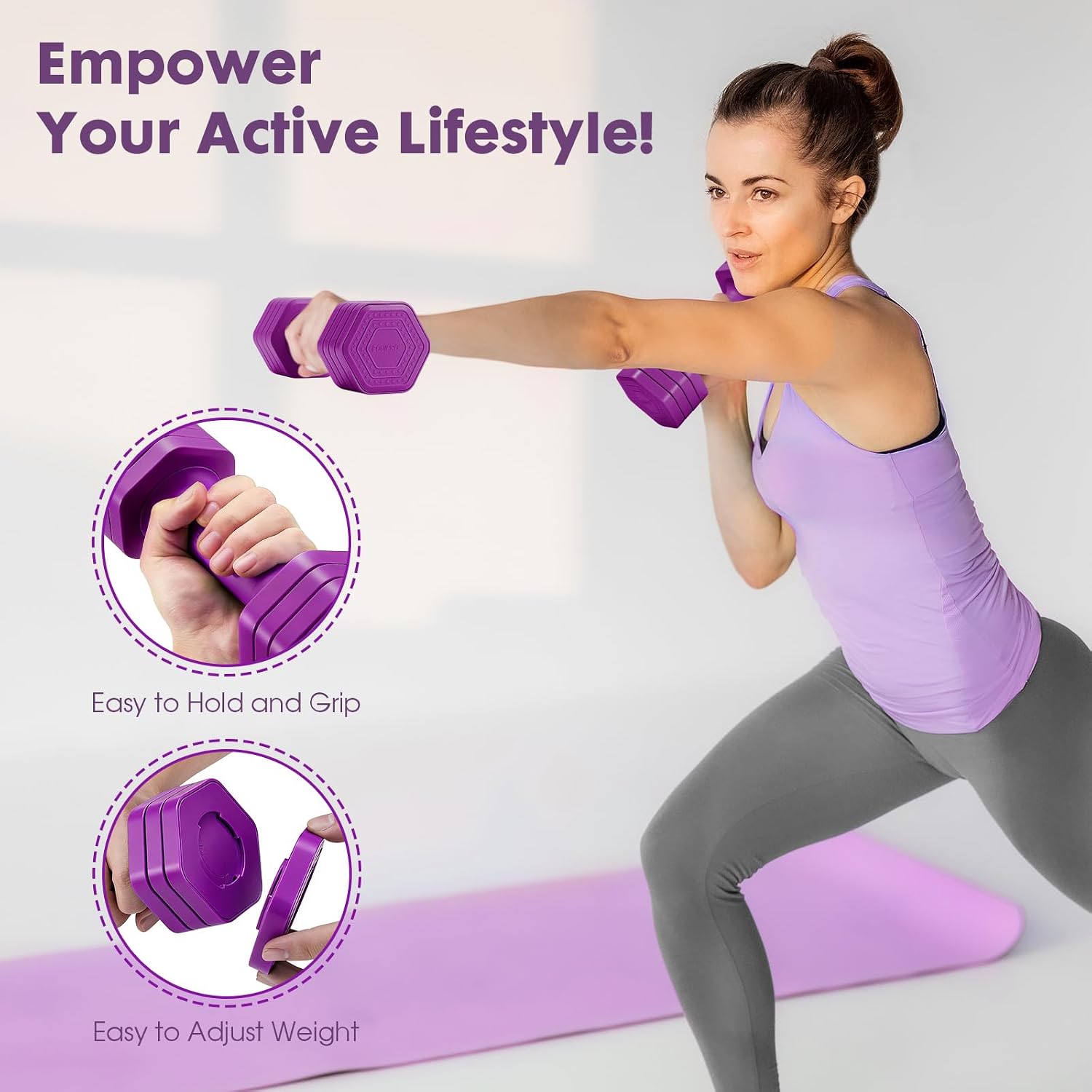 4 in 1 Adjustable Dumbbell Set