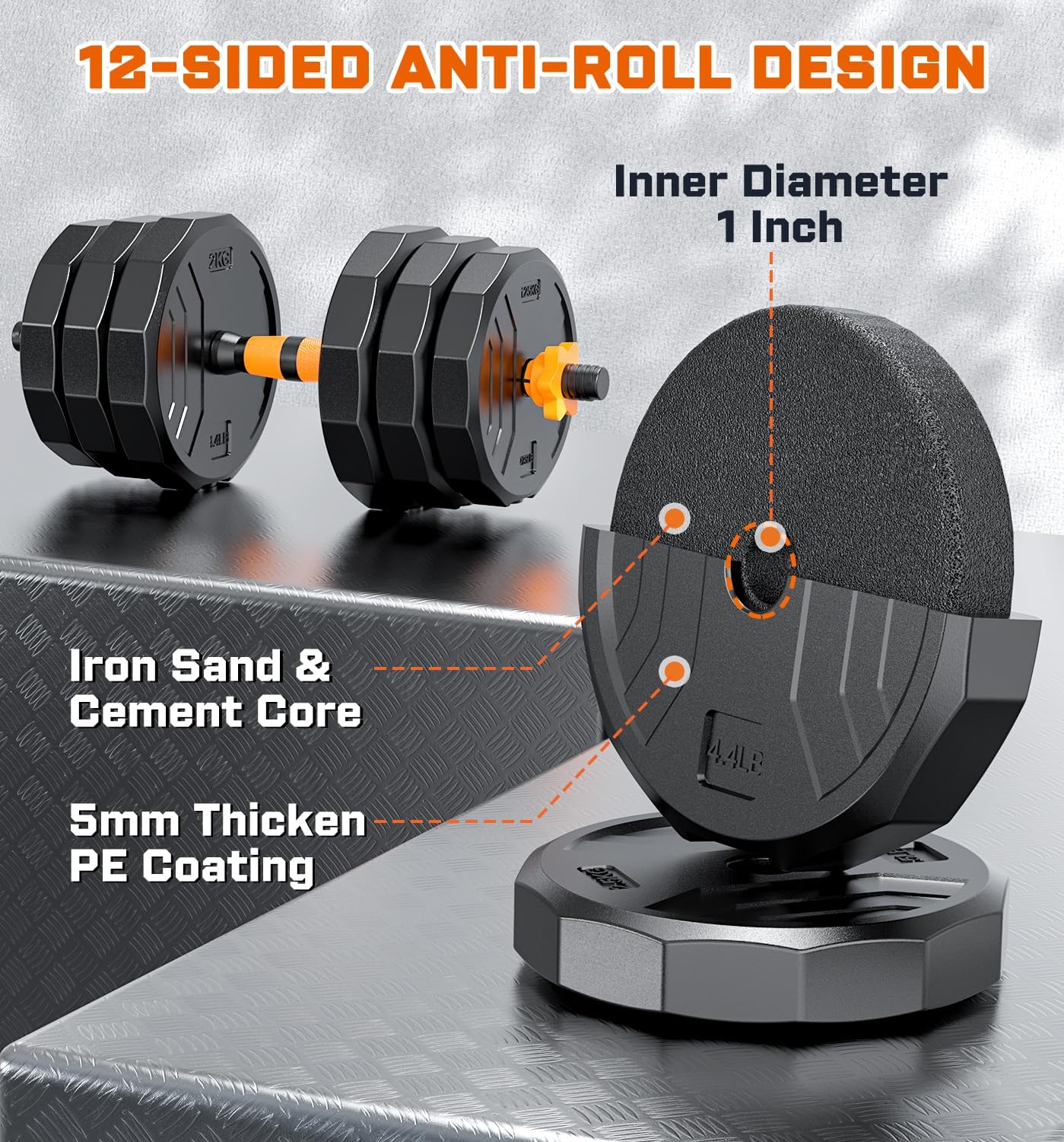 5-in-1 Adjustable Dumbbell Weight Set