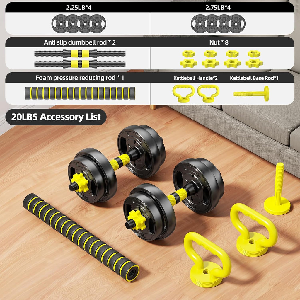 4 in 1 Adjustable Dumbbell Weight Set