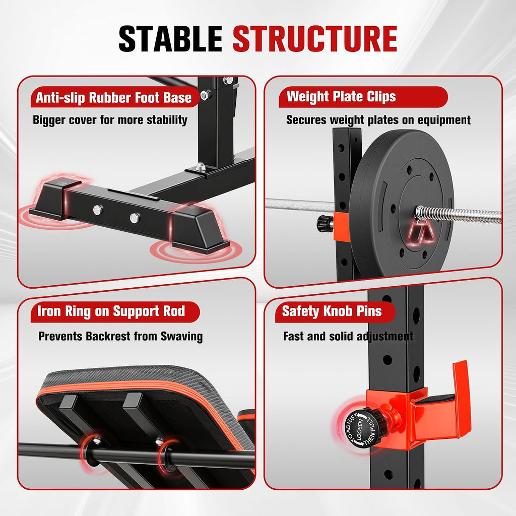 1500LBS 8 IN 1 Olympic Weight Bench Set