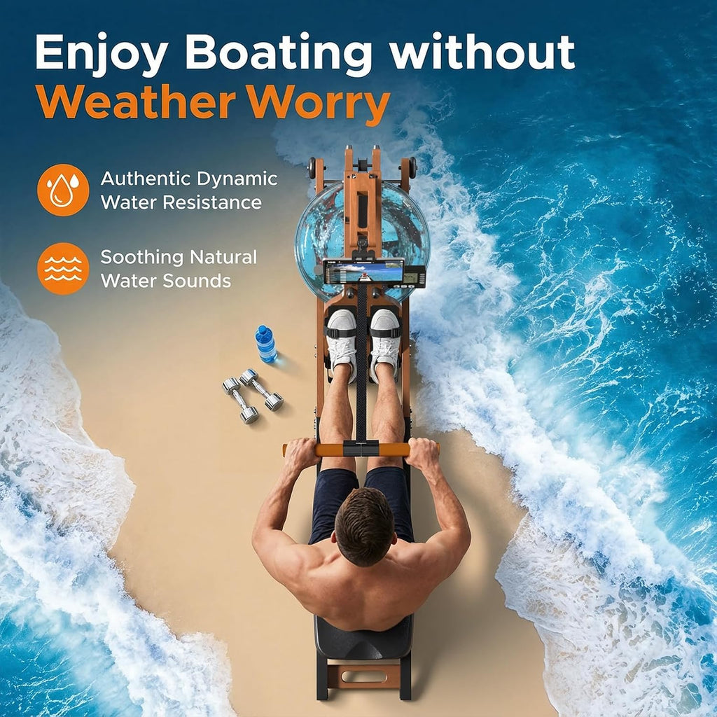 Water Rowing Machine for Home Upright Design