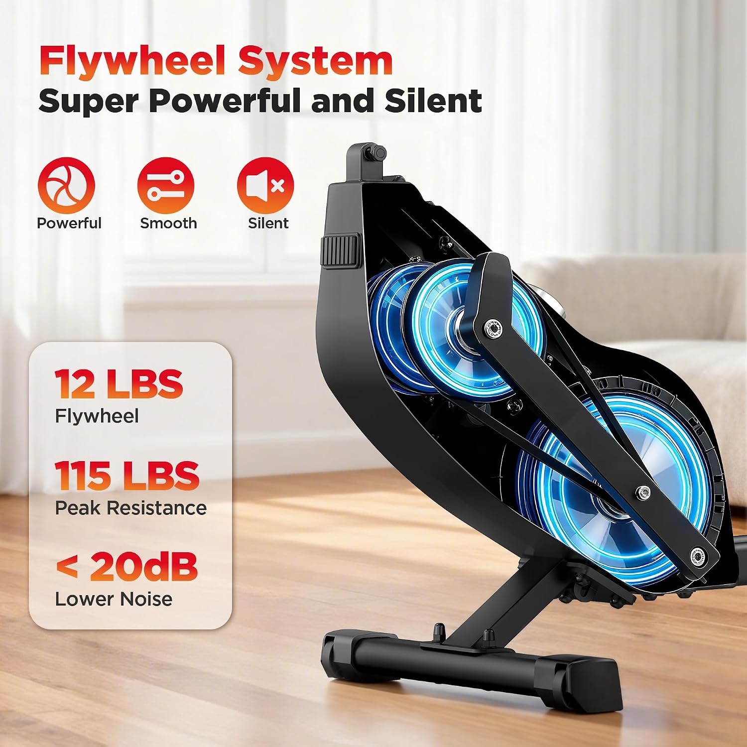 Magnetic Rowing Machine for Home Quiet Rower