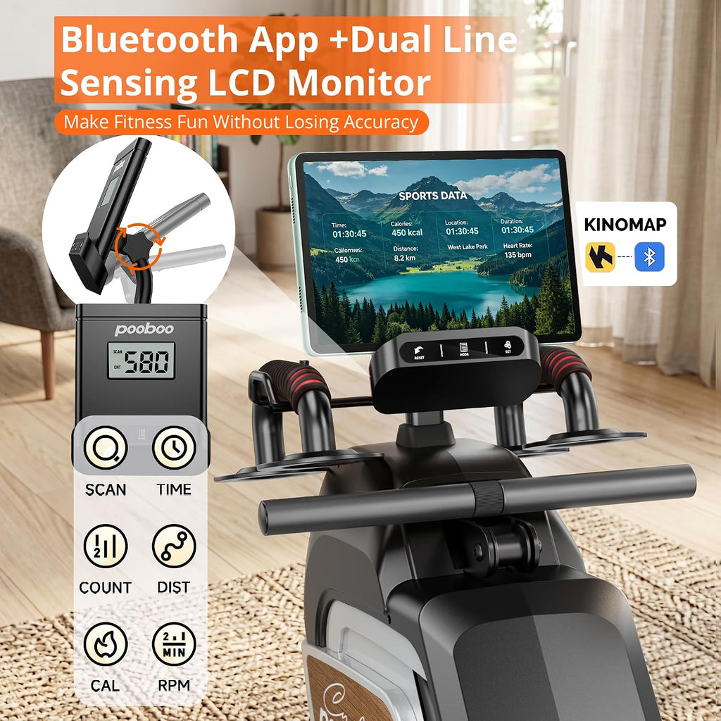 Foldable Magnetic Rowing Machine for Home