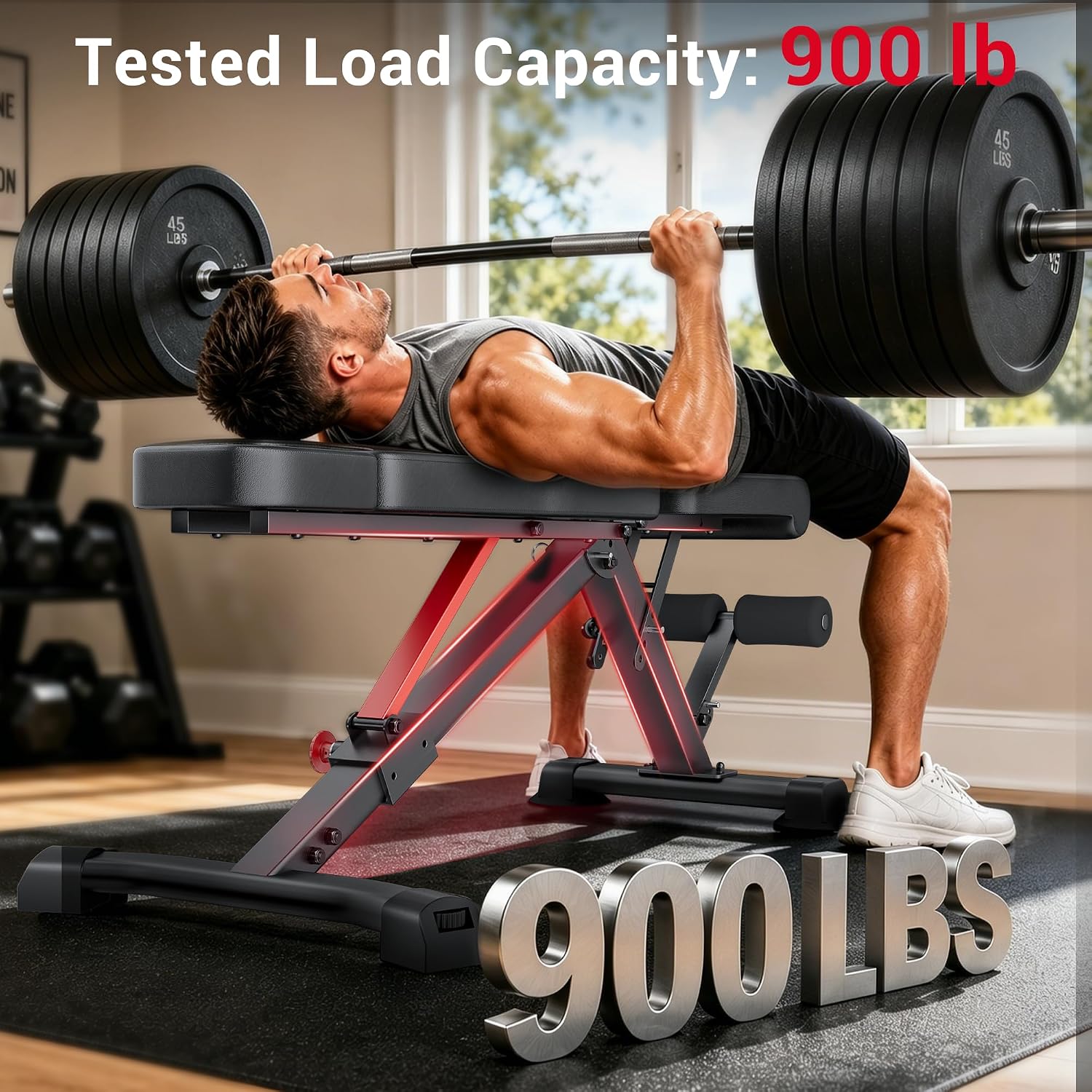 900LB Adjustable Foldable Weight Bench