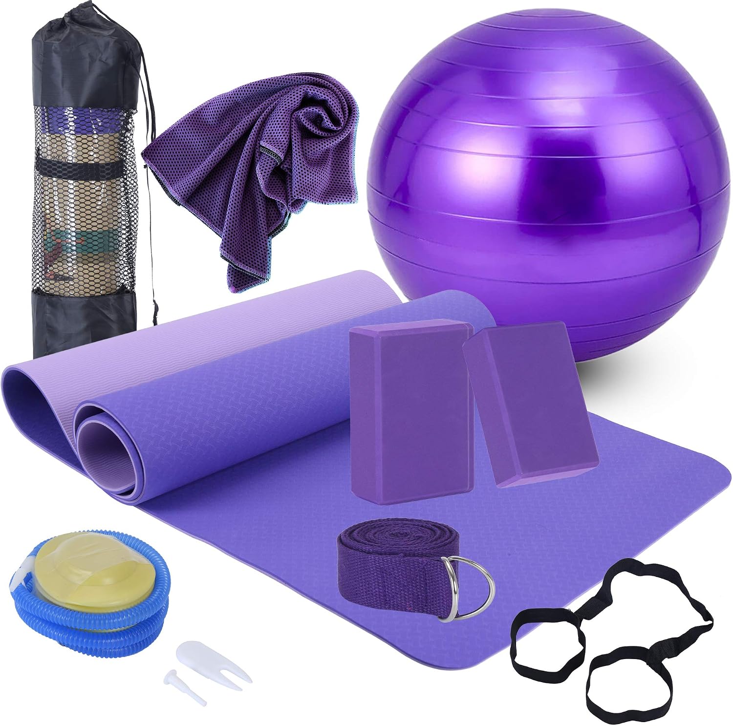 11-Piece Yoga Starter Kit Set
