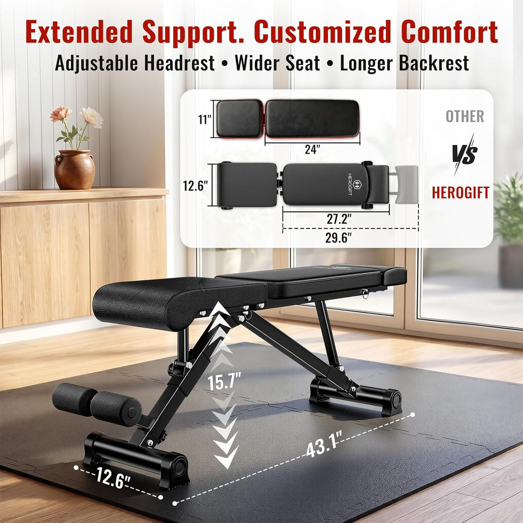 Adjustable Foldable Weight Bench