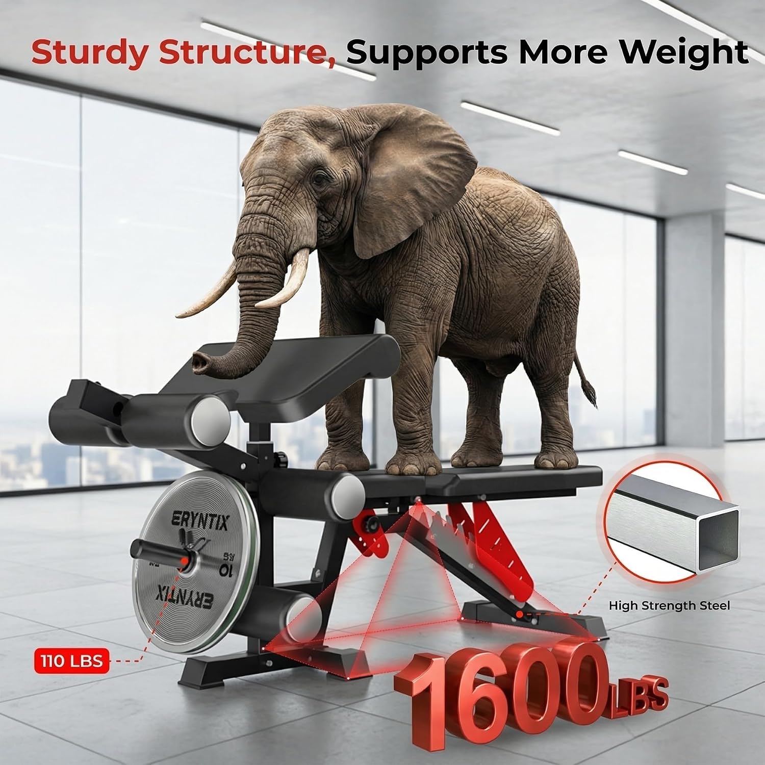1600LBS Multifunctional Adjustable Weight Bench