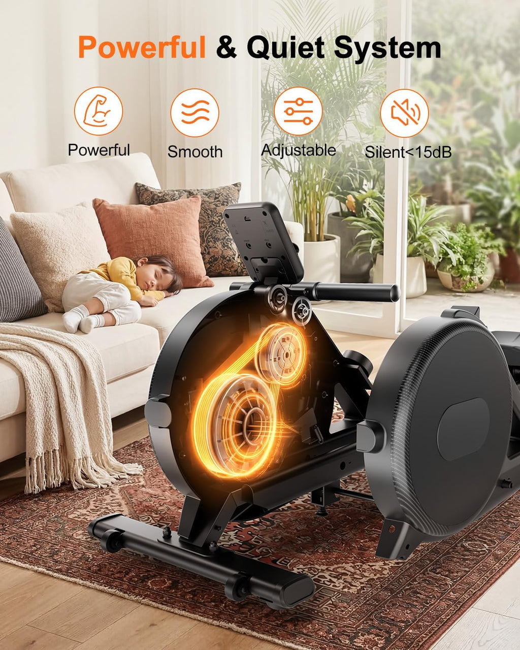Magnetic Rowing Machine for Home