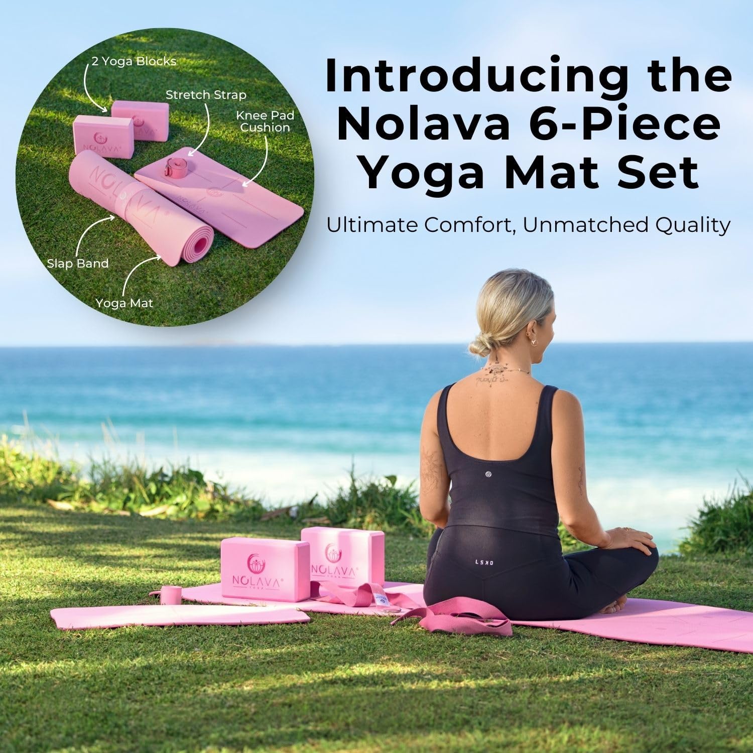 Slip Yoga Mat with Carry Bag