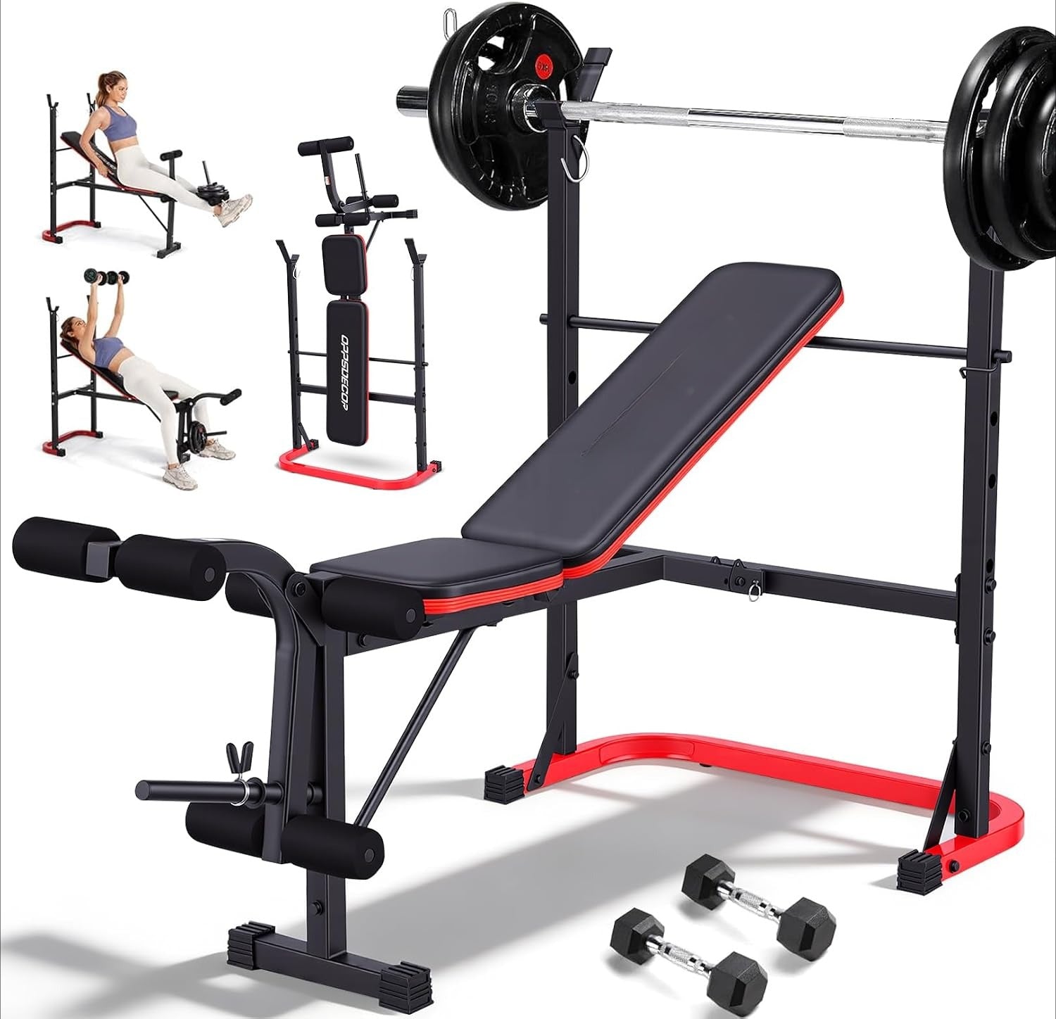 8 in 1 Adjustable Weight Bench Set