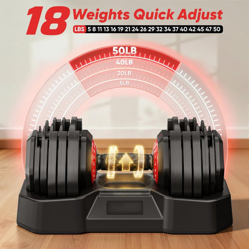 18-in-1 Adjustable Dumbbell Set
