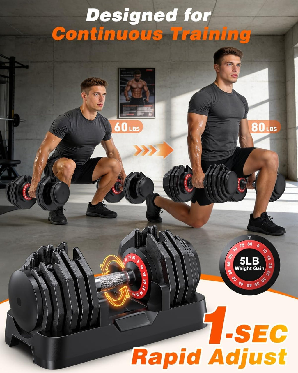 Adjustable Dumbbells Weight Set