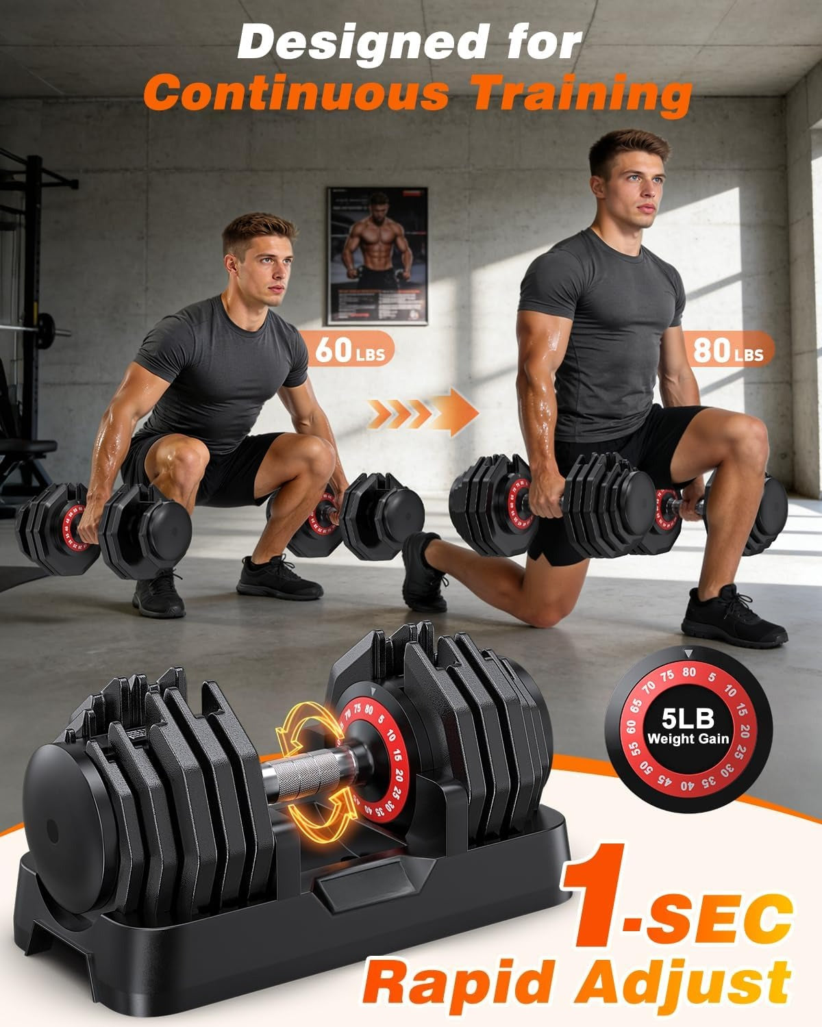 Adjustable Dumbbells Weight Set